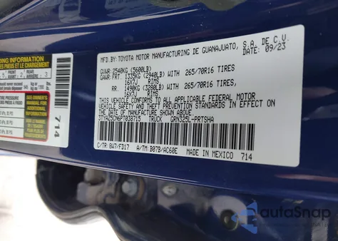 2023 Toyota Tacoma Double Cab/Sr5/Trd Sport/Trd Off Road z USA, uszkodzony, nr VIN 3TYAZ5CN6PT038715